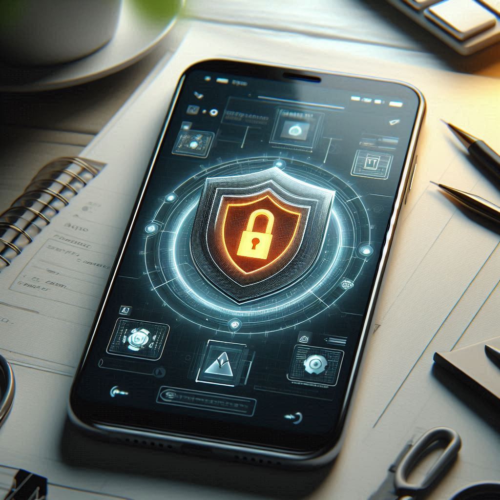 Image of smartphone on table