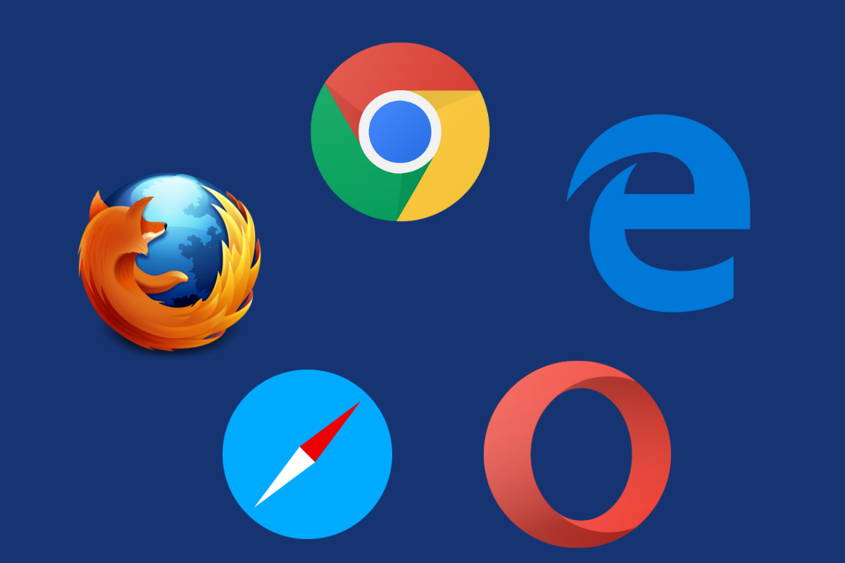 Image showing icons of the most popular Internet browsers.